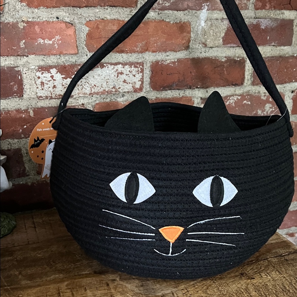 Charming Black Cat-Shaped Basket